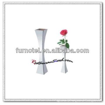T190 H210mm em aço inoxidável em forma de quadrado em forma de vaso de flor único